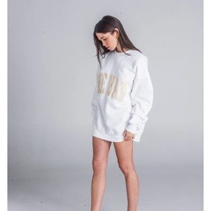 The Bar Varsity Sweatshirt in White